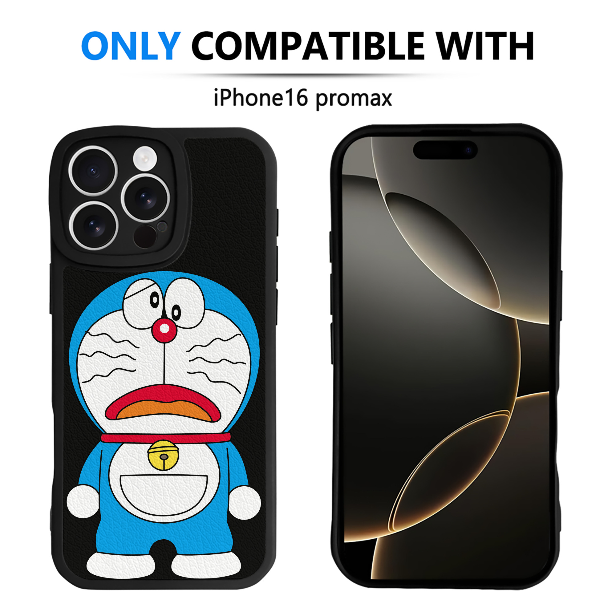 （画像用） ドラえもん Doraemon 【iPhone 16シリーズ対応】シリコンスマホケース（レザー調） 材質：シリコン